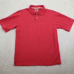 Columbia‎ Shirt Mens Small Red Short Sleeve Fishing Outdoors Casual